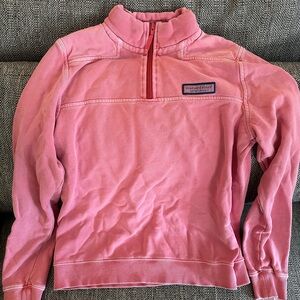 Vineyard Vines Kids Pink Shep Quarter-Zip